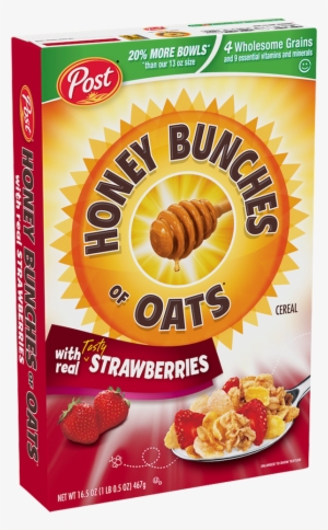 Packaging Of Honey Bunches Of Oats With Real Strawberries - Honey Bunches Of Oats Honey Roasted