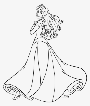 Princess Aurora Rapunzel Belle Fa Mulan Ariel - Princess Aurora Black And White
