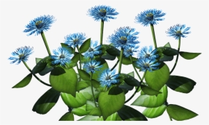Blue Plant Png - Flower Bush Png Transparent