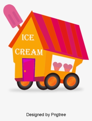 Ice Cream Cart Vector, Ice Cream, Ice Cream, Summer - Ice Cream