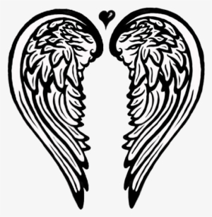 Tribal Angel Wings Tattoo - Black And White Angel Wings Clipart