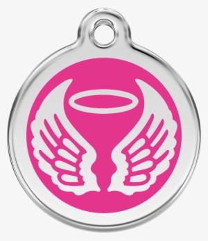 1awhpm, 9330725036949, Image - Red Dingo Angel Wings Pet Id Tag - Brown