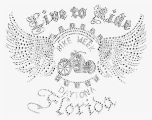 S7149 Clr Usa Tribal Wings, American, July 4th, Bikers - Daytona Beach