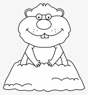 Black And White Groundhog Wearing Glasses - Groundhog