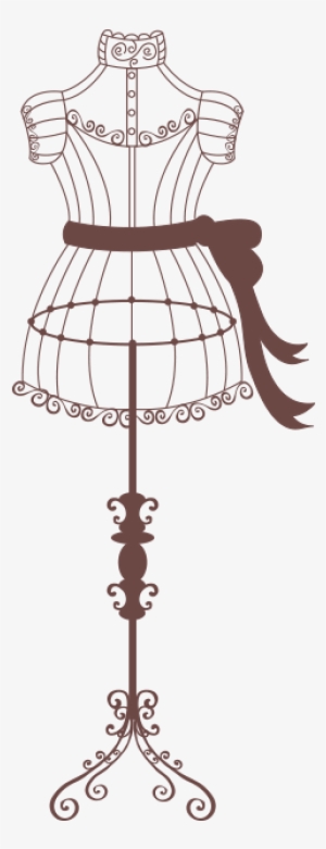Mannequin Image - Antique Dress Form Vector