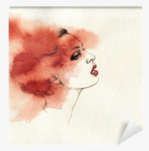 Beautiful Woman Face - Art Print: Ismagilova's Woman Face. Hand Painted Fashion