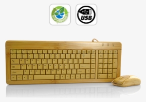 Bamboo Wooden Pc Keyboard And Mouse
