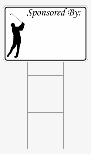 Golf Ball Tee Sponsor Yard Sign Blank Starting At $3 - Golf Cart Sponsor Clipart