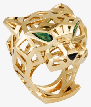 Panthère De Cartier Ringyellow Gold, Tsavorite Garnets, - Cartier Panthere Ring