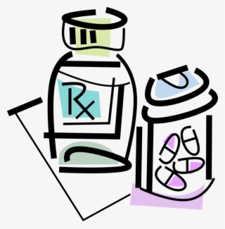Vector Illustration Of Prescription Medication Medicine - Ilustração Medicamentos Png