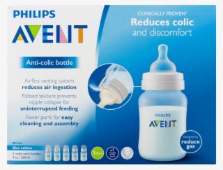 Philips Avent Anti-colic Baby Bottles Blue, 9oz, 5pk, - Philips Avent Anti Colic Bottles