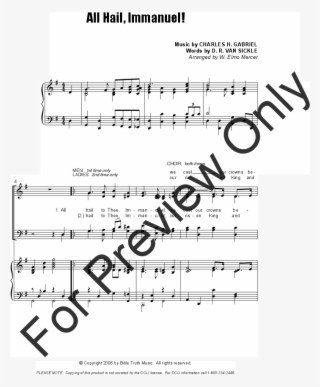 All Hail Immanuel Thumbnail - See How The Virgin Waits Sheet Music