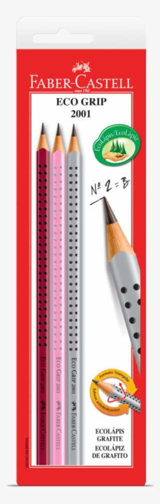 Ecolápis Preto Grafite Grip - Faber Castell