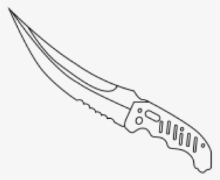 Drawn Knife Cs Go - Line Art