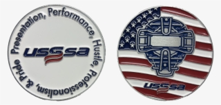 Coin-1 Usssa Silver Umpire Coin Front And Back - Emblem