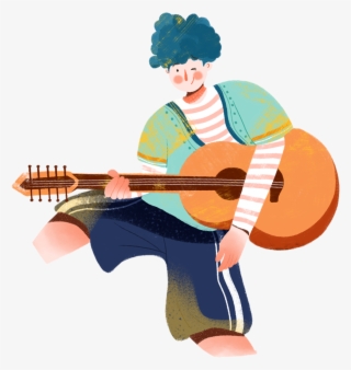 Guitar Acoustic Microphone Wischmop Illustration Download - Illustration