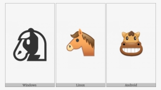 Horse Face On Various Operating Systems - Cartoon