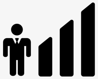 Job Search Symbol With A Man And Bars Graphic Comments - Personal Growth Icon Png