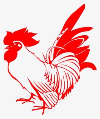 Rooster Silhouette Stencil - Rooster Stencil