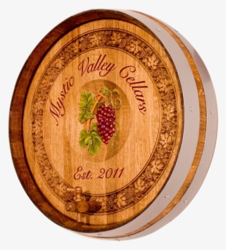 N2 Mysticvalley Cellars Barrel Head Carving - Seedless Fruit