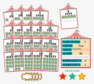 Tcr5710 Carnival Numbers 0-20 Bulletin Board Display - Word Carnival Display Board