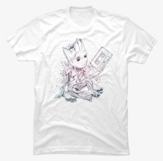 Groot Mixtape Outline - Groot Mixtape T Shirt