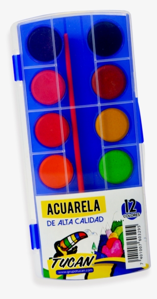 Acuarela Tucan 12 Colores Alta Calidad - Plastic