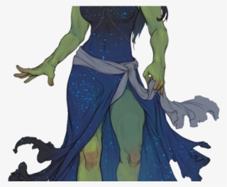 Evil Clipart Warlock - Half Orc Half Elf
