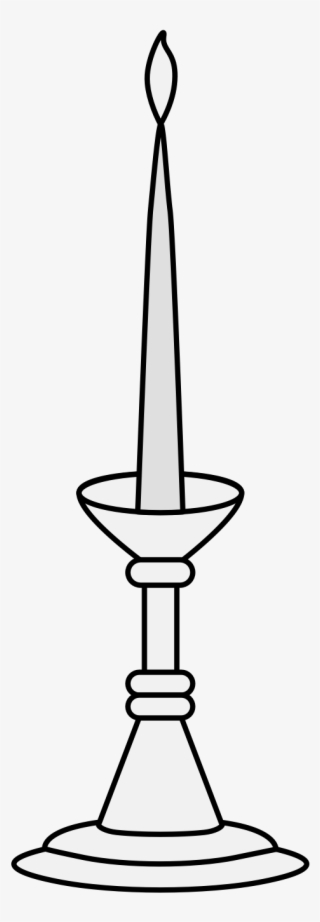 Candle Enflamed On A Candlestick