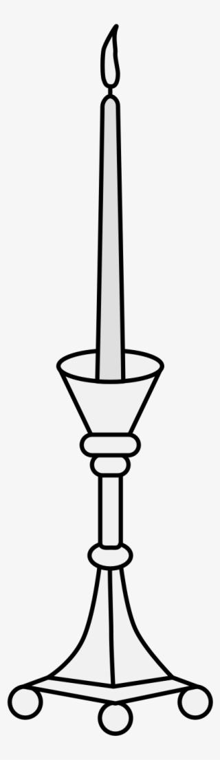 Candle Enflamed On A Candlestick