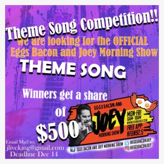 Eggs Bacon And Joey Theme Song Contest - Poster