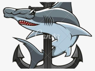Cartoon Hammerhead Shark - Shark In Anchor