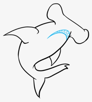 How To Draw Hammerhead Shark - Line Art