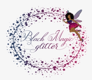 African American Fairy With Wand And Glitter Star Dust - Illustration
