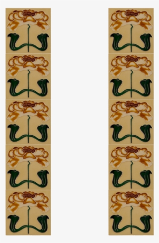 Art Nouveau Tubelined Fireplace Tiles - Motif