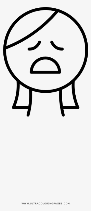 Sad Coloring Sensational Pages Happy Anime Girl Face - Line Art