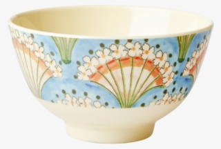 Flower Fan Print Small Melamine Bowl By Rice Dk - Porcelain