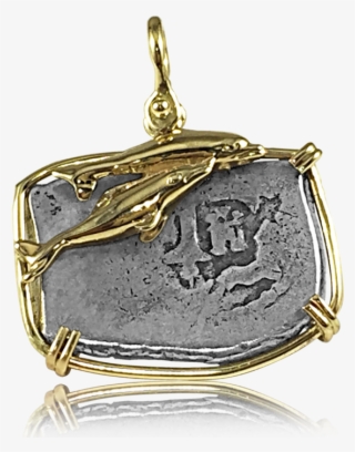 1715 Fleet 4 Reales Mexico 14k Gold Bezel Pendant At - Locket