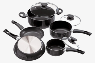 Grey Cookware Set With Pots And Pans - Cookware And Bakeware