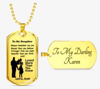 "to My Daughter" Tag Style Necklace - Dog Tag