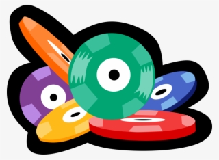 Vector Illustration Of Casino Tokens Gambling Poker - Circle