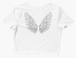 Spiritual Boss Lady With Back Angel Wings Crop Tee - Damselfly