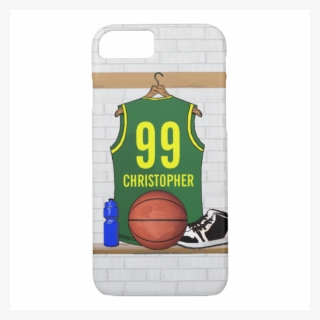 Personalized Basketball Jersey Green - Personalized Basketball Blanket