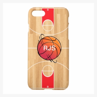 Monogram Basketball On Basketball Court Iphone 7 Case - Basketball