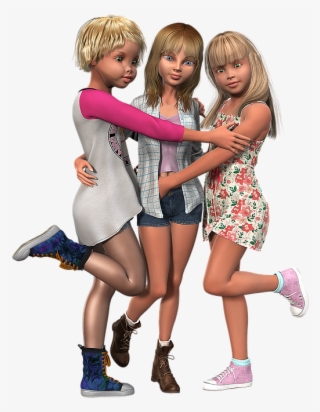 Girl, Girlfriends, Teenager, Friends, Affection, Female - Png Girlfriends