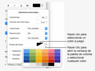 Controles Para Elegir Un Color De Fondo De Texto - Change Highlight Color In Pages