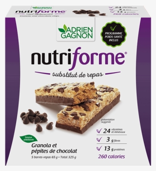 Nutriforme Bar Granola And Chocolate Chips - Adrien Gagnon Nutriforme Granola Bar