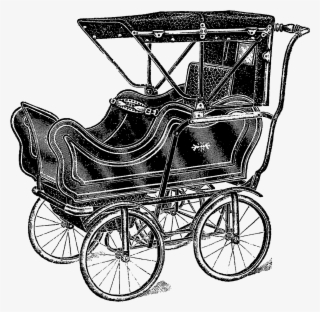 1913 Illustration Baby Carriage Image Transfer - Baby Transport