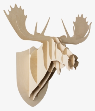 The Ethical Trophy - Wooden Moose Head Wall Mount