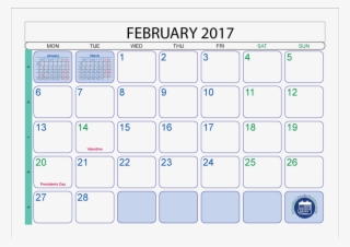 February 2017 Printable Calendar Template - 2011 Psd